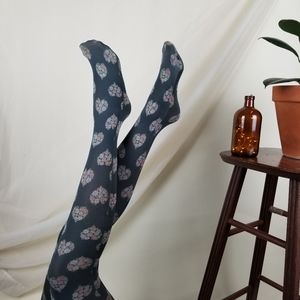 Cottagecore Floral Heart Tights